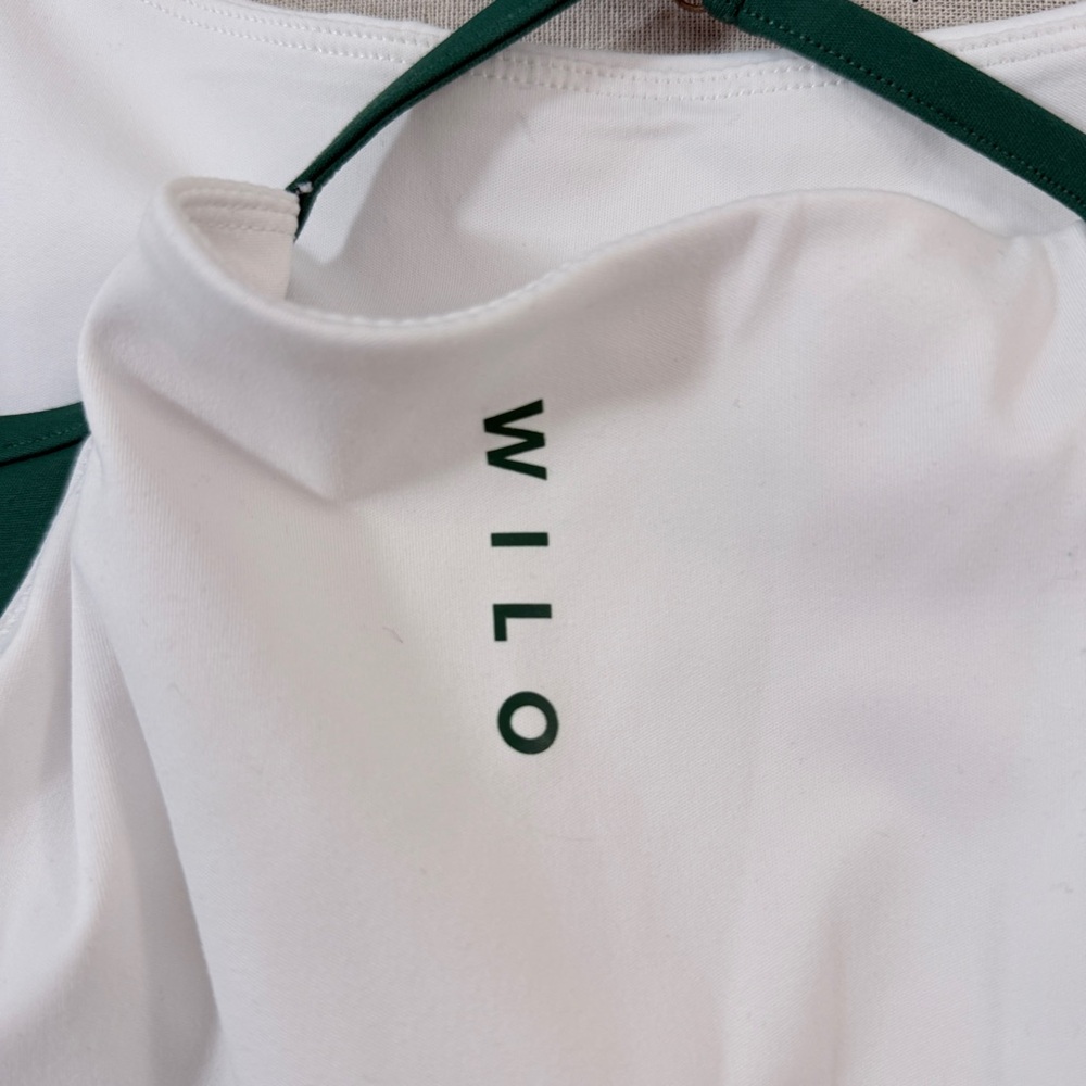WILO Women's Built-in Compression Shorts Tennis Mini Dress Large Green White - Picture 6 of 8